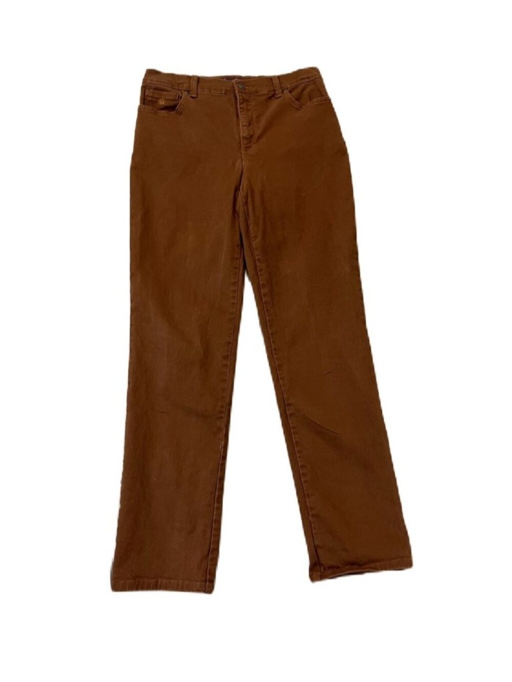 Gloria Vanderbilt Straight-Leg Jeans in Rich Brown Amanda women’s 8